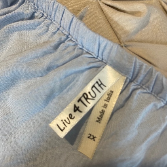 Light blue open sleeve blouse - Picture 3 of 4